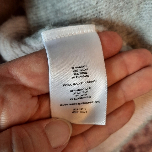 Lole Freddie Riverstone Two Tone gray blush pink wool blend sleeveless cardigan - Picture 14 of 14